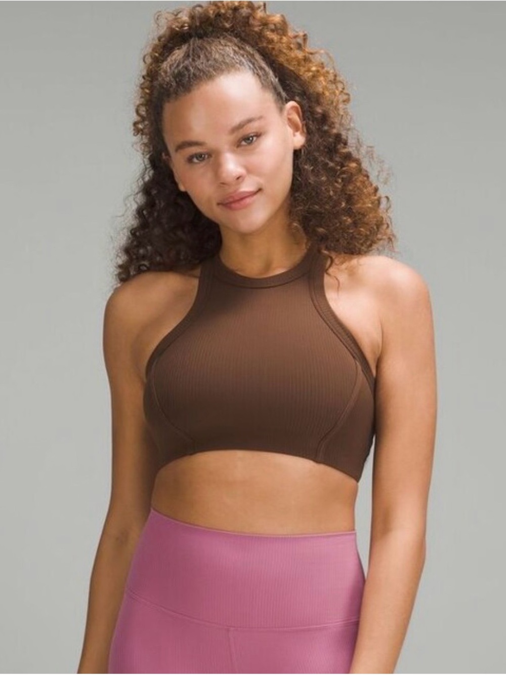 lululemon athletica Ribbed Nulu High Neck Yoga Bra